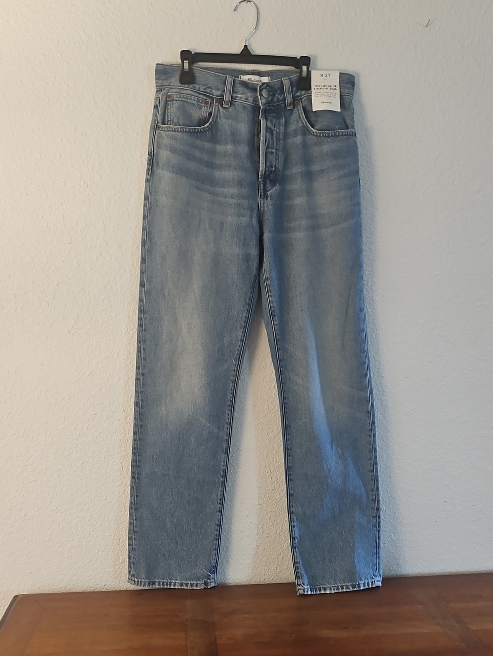 Light Blue The Longline  Straight Jeans Sz 27
